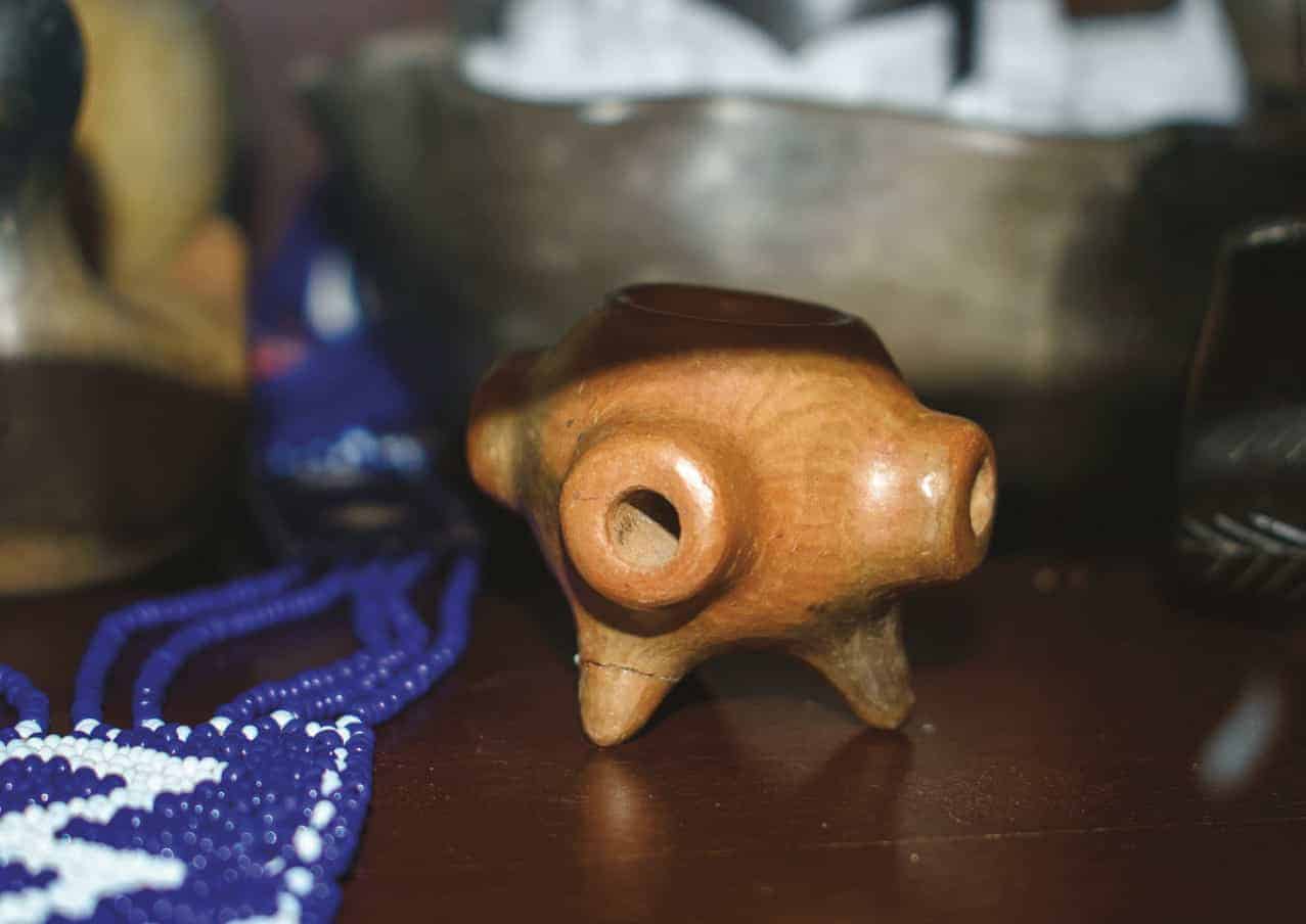 Brown Pottery Pipe