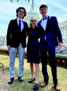 Youth Tour delegates pose in Washington, DC