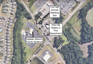 Map to the Fort Mill location for the annual meeting voting